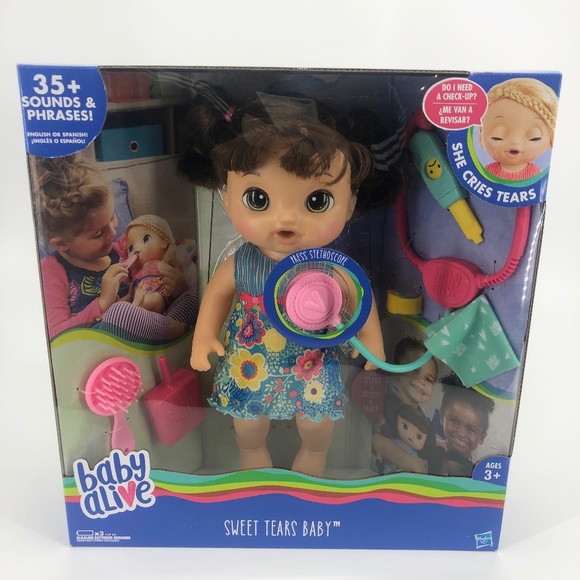 baby alive sweet tears brunette